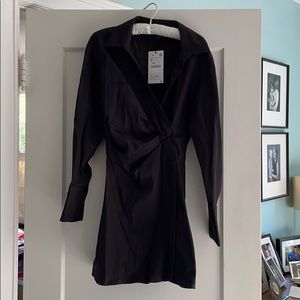 Zara black wrap dress. NWT